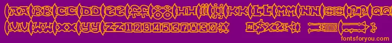 Ogrejuice2 Font – Orange Fonts on Purple Background