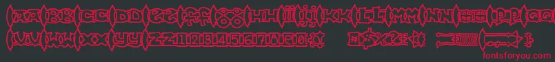 Шрифт Ogrejuice2 – красные шрифты на чёрном фоне