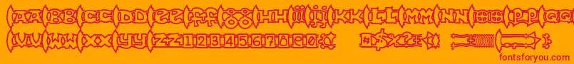 Ogrejuice2 Font – Red Fonts on Orange Background