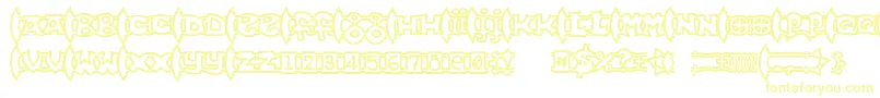 Ogrejuice2 Font – Yellow Fonts on White Background