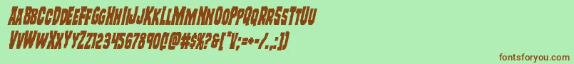 Freakfindercondital Font – Brown Fonts on Green Background