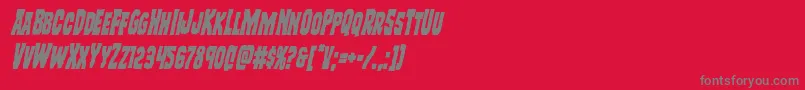 Freakfindercondital Font – Gray Fonts on Red Background