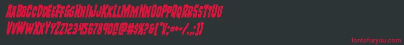 Freakfindercondital Font – Red Fonts on Black Background