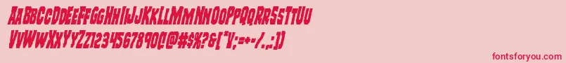 Freakfindercondital-Schriftart – Rote Schriften auf rosa Hintergrund