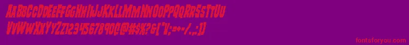 Шрифт Freakfindercondital – красные шрифты на фиолетовом фоне