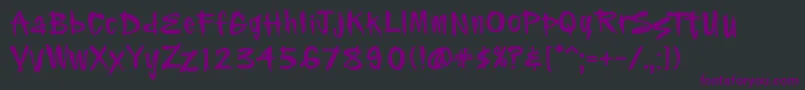 Pfnofear Font – Purple Fonts on Black Background