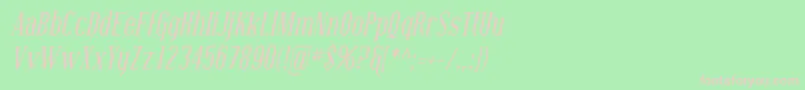 CovingtonCondItalic Font – Pink Fonts on Green Background