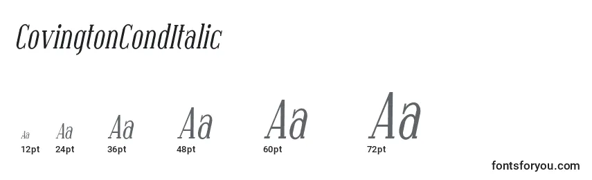 CovingtonCondItalic Font Sizes