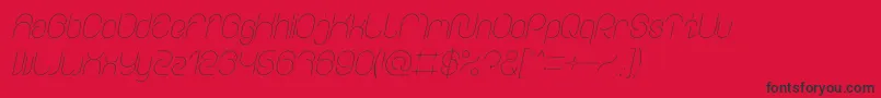 Fonte EverythingItalic – fontes pretas em um fundo vermelho