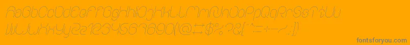 EverythingItalic Font – Gray Fonts on Orange Background