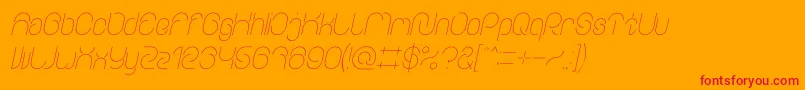 Шрифт EverythingItalic – красные шрифты на оранжевом фоне