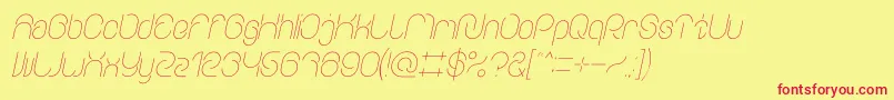 fuente EverythingItalic – Fuentes Rojas Sobre Fondo Amarillo