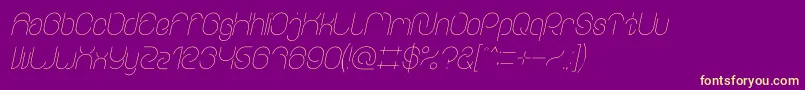 Fonte EverythingItalic – fontes amarelas em um fundo roxo