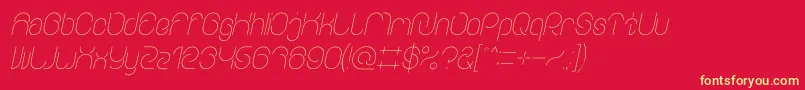 fuente EverythingItalic – Fuentes Amarillas Sobre Fondo Rojo