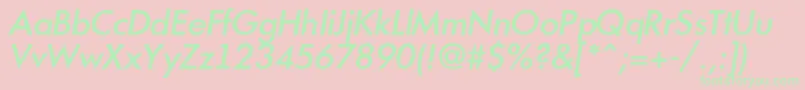 Futur19 Font – Green Fonts on Pink Background