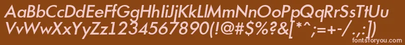 Futur19 Font – Pink Fonts on Brown Background