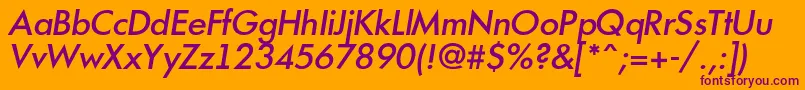 Futur19 Font – Purple Fonts on Orange Background