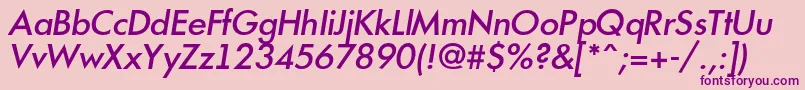 Futur19 Font – Purple Fonts on Pink Background
