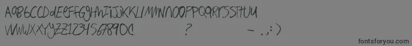 Fonte Hand Writing – fontes pretas em um fundo cinza