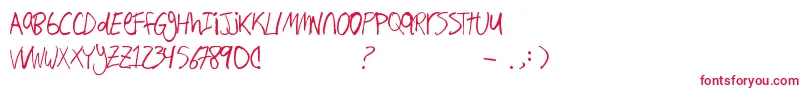 Шрифт Hand Writing – красные шрифты