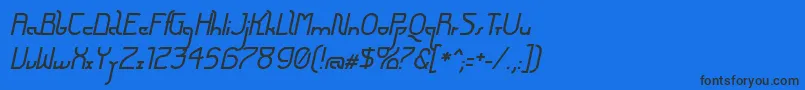 FuturexArthurItalic Font – Black Fonts on Blue Background