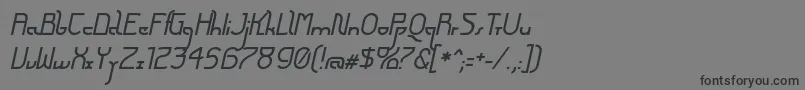 FuturexArthurItalic-Schriftart – Schwarze Schriften auf grauem Hintergrund