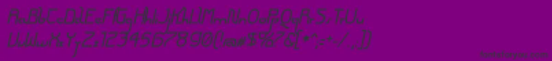 FuturexArthurItalic Font – Black Fonts on Purple Background