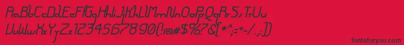 FuturexArthurItalic-fontti – mustat fontit punaisella taustalla