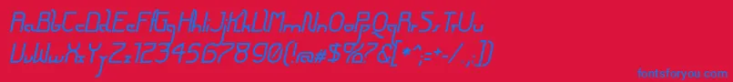 FuturexArthurItalic Font – Blue Fonts on Red Background