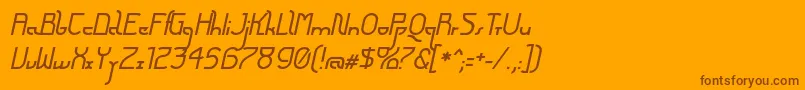 Подробнее о шрифте FuturexArthurItalic Шрифт FuturexArthurItalic – коричневые шрифты на оранжевом фоне