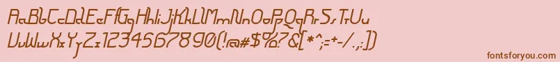 fuente FuturexArthurItalic – Fuentes Marrones Sobre Fondo Rosa