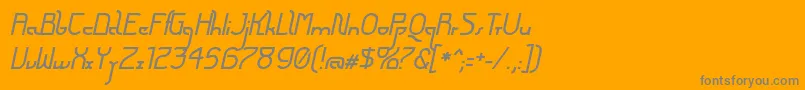 FuturexArthurItalic-Schriftart – Graue Schriften auf orangefarbenem Hintergrund