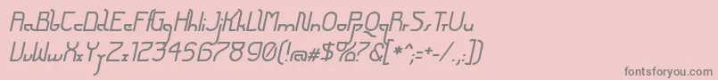 Шрифт FuturexArthurItalic – серые шрифты на розовом фоне