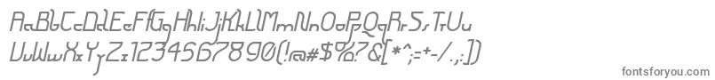 フォントFuturexArthurItalic – 白い背景に灰色の文字