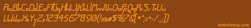 FuturexArthurItalic Font – Orange Fonts on Brown Background
