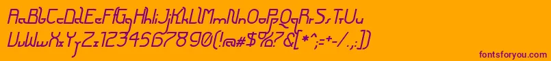 FuturexArthurItalic Font – Purple Fonts on Orange Background