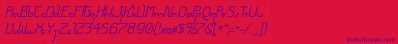 Шрифт FuturexArthurItalic – фиолетовые шрифты на красном фоне