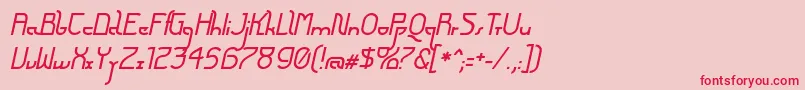 FuturexArthurItalic Font – Red Fonts on Pink Background