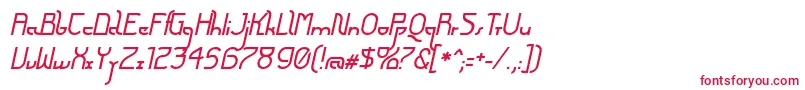 Шрифт FuturexArthurItalic – красные шрифты на белом фоне