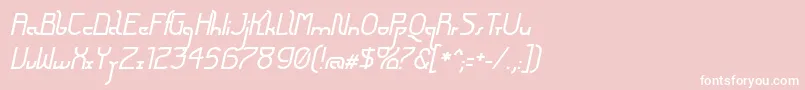 FuturexArthurItalic Font – White Fonts on Pink Background