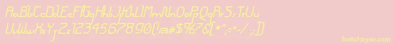 FuturexArthurItalic Font – Yellow Fonts on Pink Background