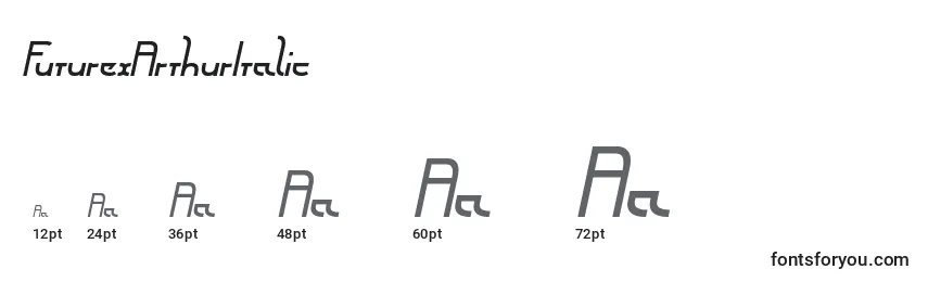 FuturexArthurItalic Font Sizes