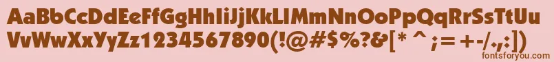 KabelUltraBt Font – Brown Fonts on Pink Background