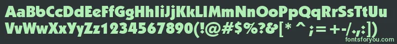 KabelUltraBt Font – Green Fonts on Black Background