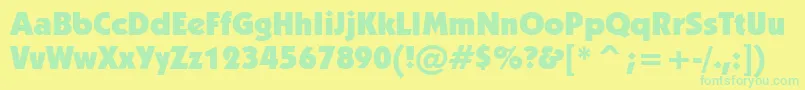 KabelUltraBt Font – Green Fonts on Yellow Background