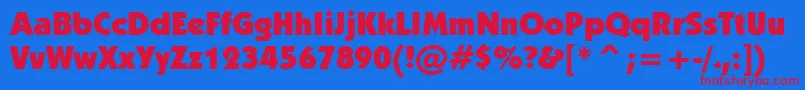 KabelUltraBt Font – Red Fonts on Blue Background