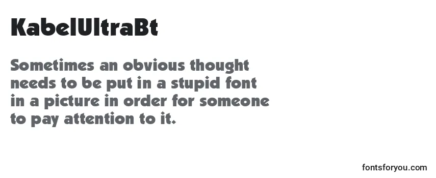 KabelUltraBt Font