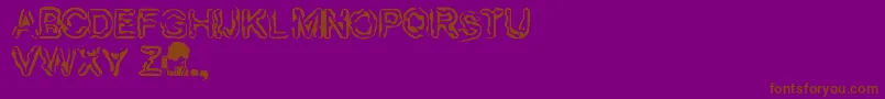 Finger Font – Brown Fonts on Purple Background