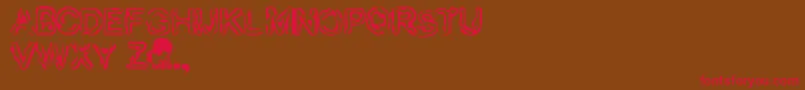 Finger Font – Red Fonts on Brown Background