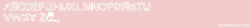 Finger Font – White Fonts on Pink Background